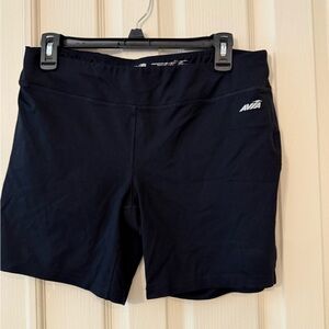 Avia Black Athletic Shorts Stretchy Mid-Thigh